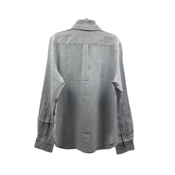 UNTUCKit Women's Angelen Micro Striped Blue/White Button-Up Shirt Size 12 - Picture 2 of 4